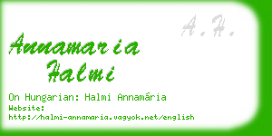 annamaria halmi business card